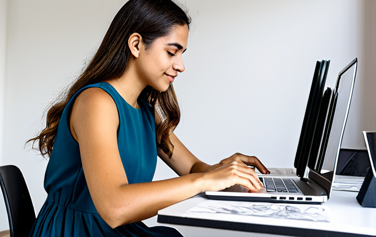 **
"A young Brazilian graphic designer, fully clothed in a stylish, modest dress appropriate for a professional environment, working on a laptop at a bright, modern co-working space in São Paulo, Brazil. Several design sketches are visible on the desk. Soft, natural lighting. Safe for work, appropriate content, professional, perfect anatomy, correct proportions, natural pose, well-formed hands, proper finger count, natural body proportions, high quality, family-friendly."
**